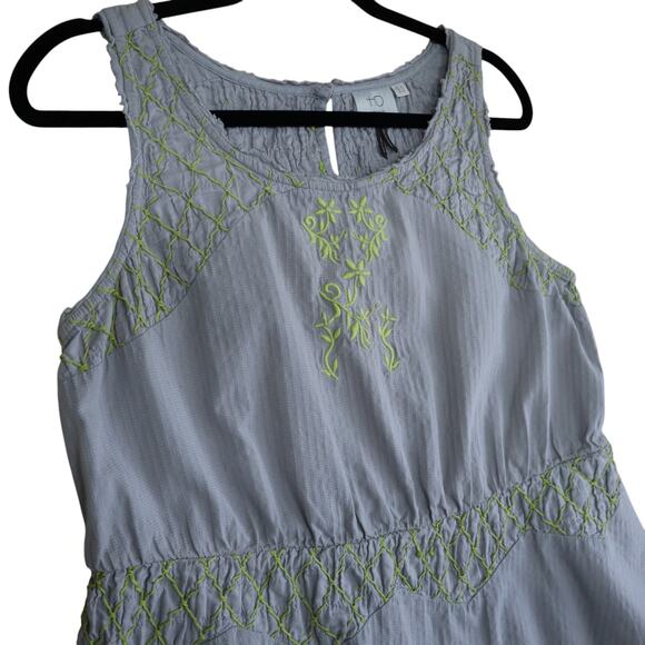 Anthropologie HD In Paris Sun Stitched Floral Embroidered Peplum Blouse Size 12 - Picture 3 of 11